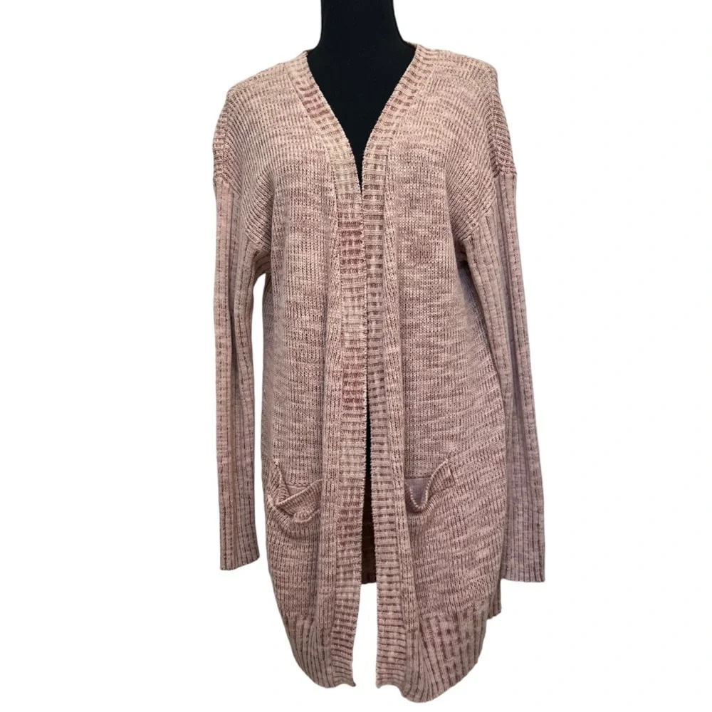 Knox Rose Open‎ Cardigan with Pockets Peachy Pink Size Medium